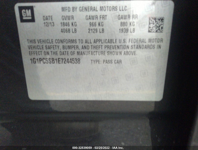 1G1PC5SB1E7244538