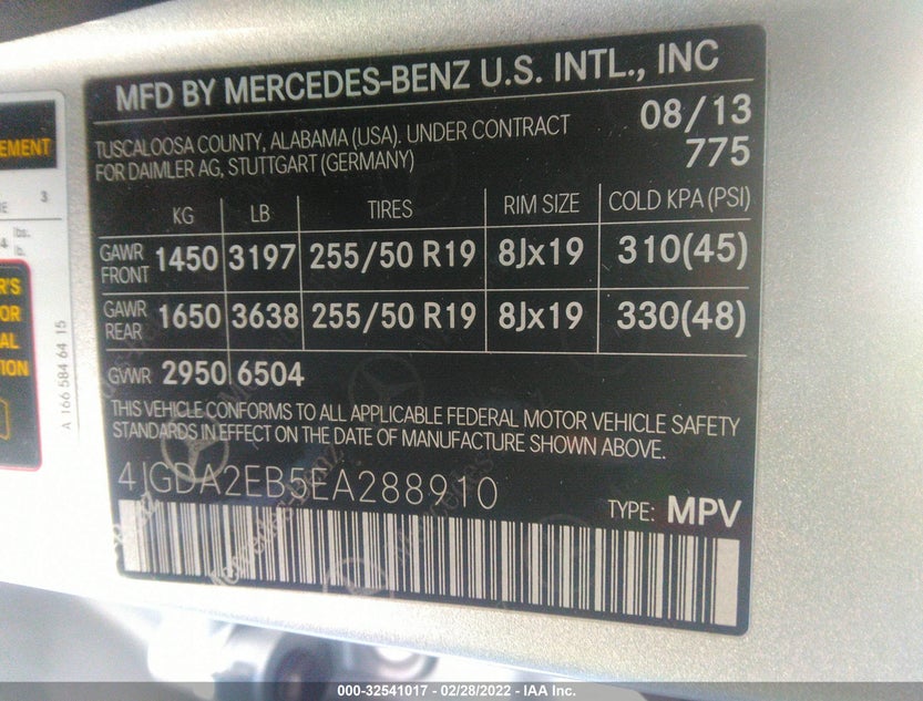 4JGDA2EB5EA288910