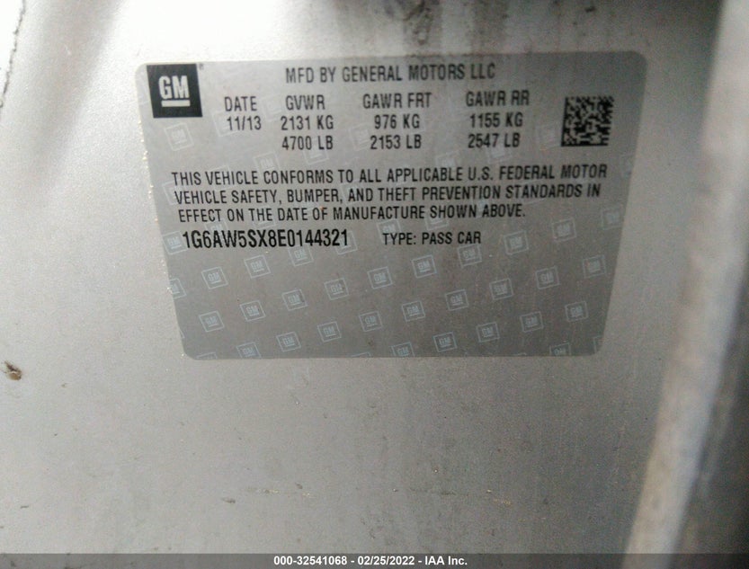 1G6AW5SX8E0144321