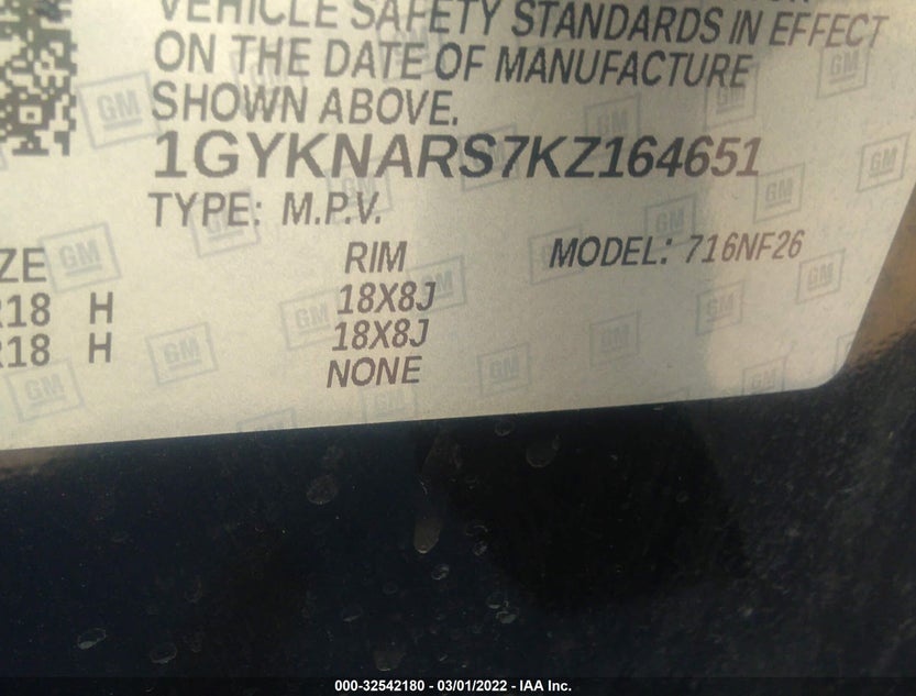 1GYKNARS7KZ164651
