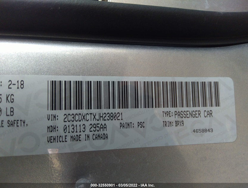 2C3CDXCTXJH238021