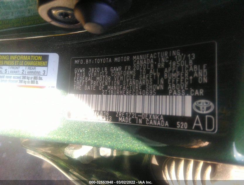 2T1BURHE8EC040695