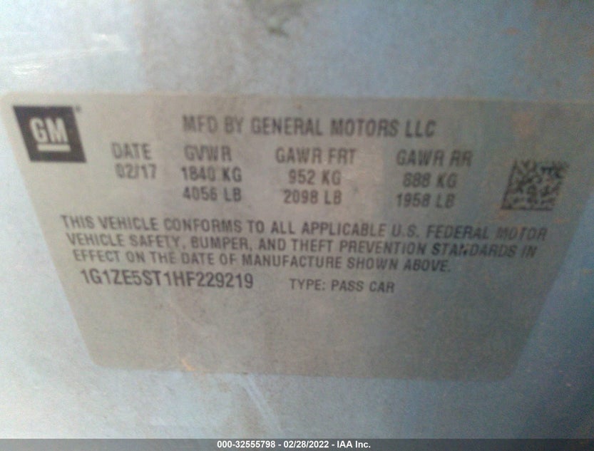1G1ZE5ST1HF229219