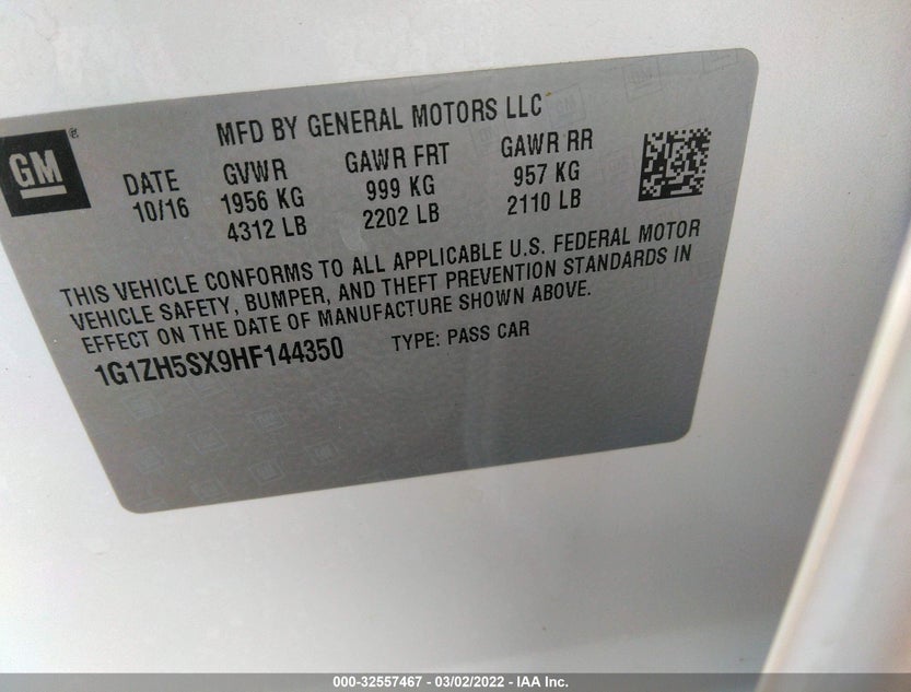 1G1ZH5SX9HF144350