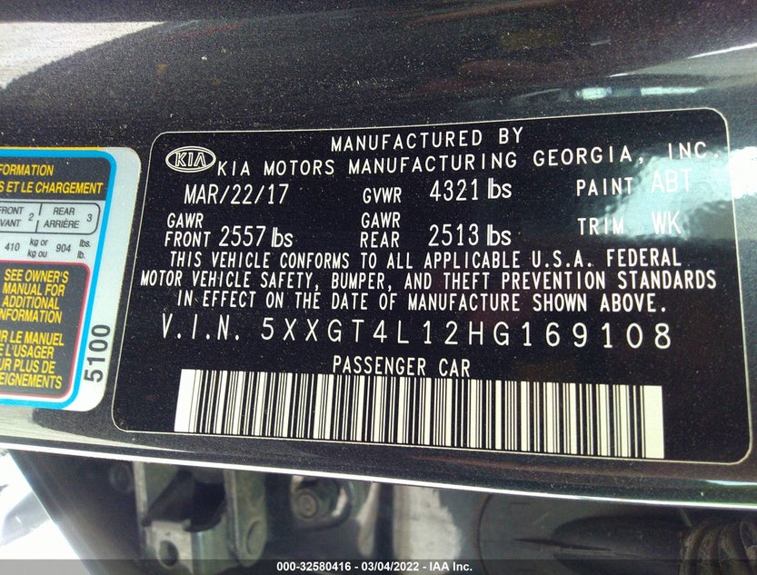 5XXGT4L12HG169108