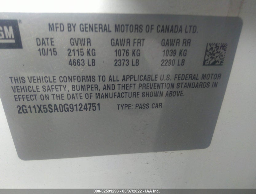 2G11X5SA0G9124751