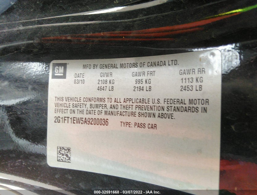 2G1FT1EW5A9200036