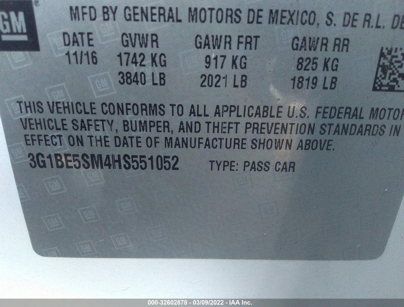 3G1BE5SM4HS551052