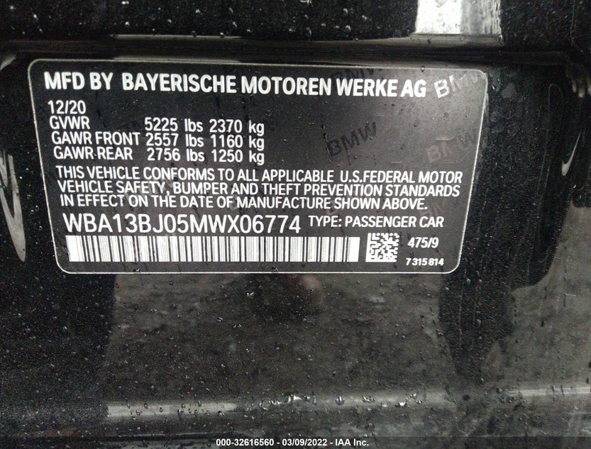 WBA13BJ05MWX06774