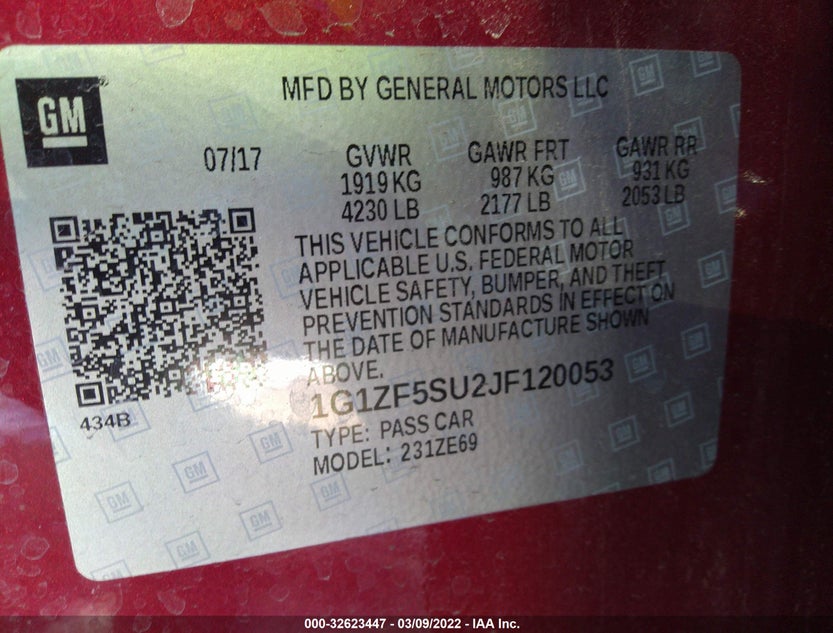 1G1ZF5SU2JF120053