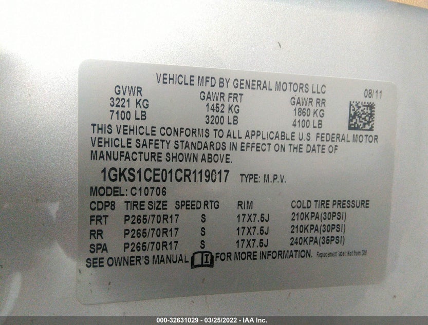 1GKS1CE01CR119017