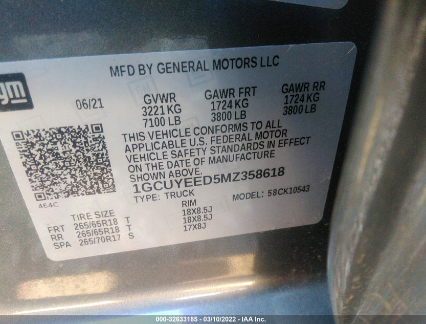 1GCUYEED5MZ358618