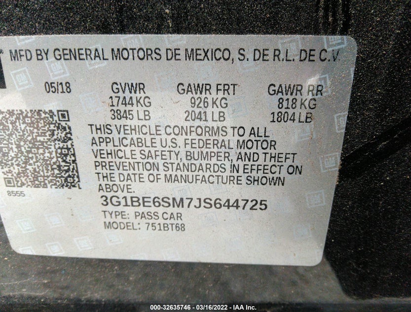 3G1BE6SM7JS644725