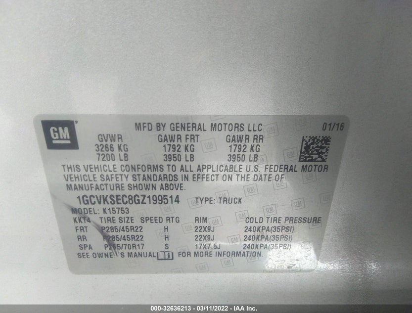 1GCVKSEC8GZ199514