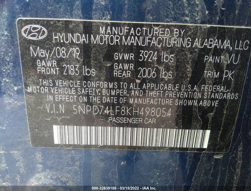 5NPD74LF8KH498054