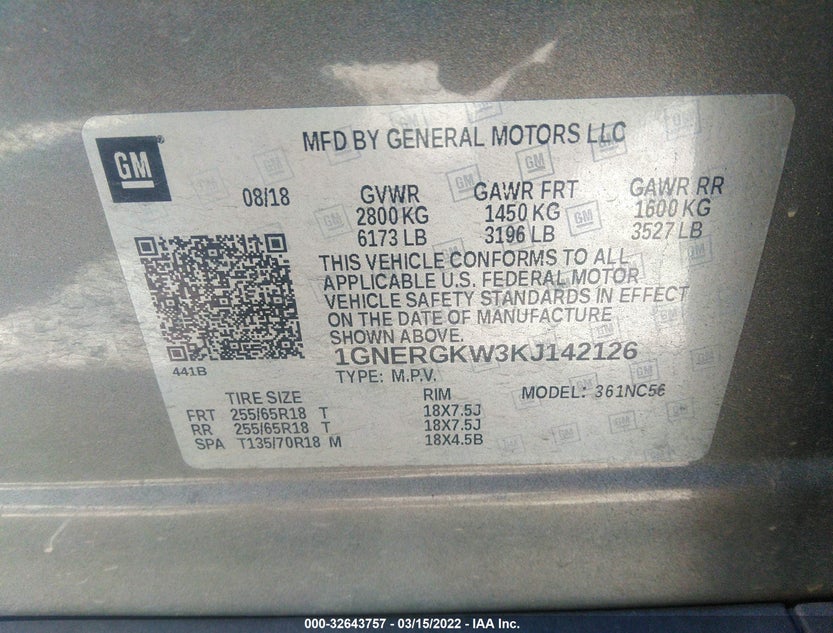 1GNERGKW3KJ142126
