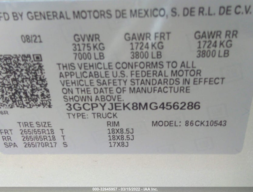 3GCPYJEK8MG456286