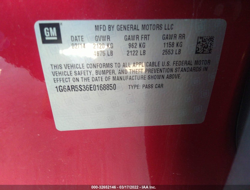 1G6AR5S36E0168850
