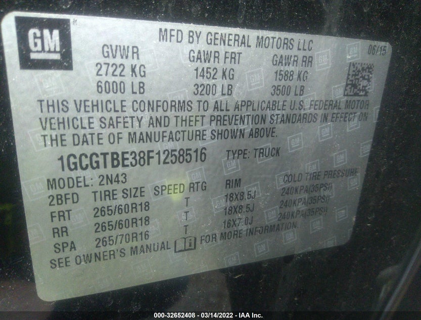 1GCGTBE38F1258516
