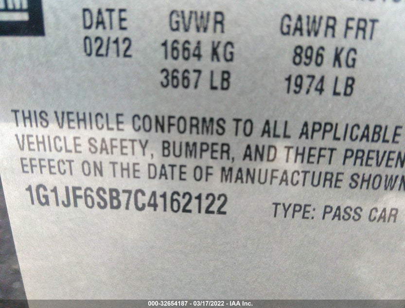 1G1JF6SB7C4162122