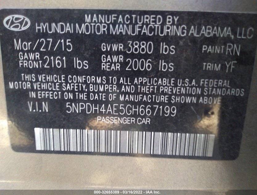 5NPDH4AE5GH667199