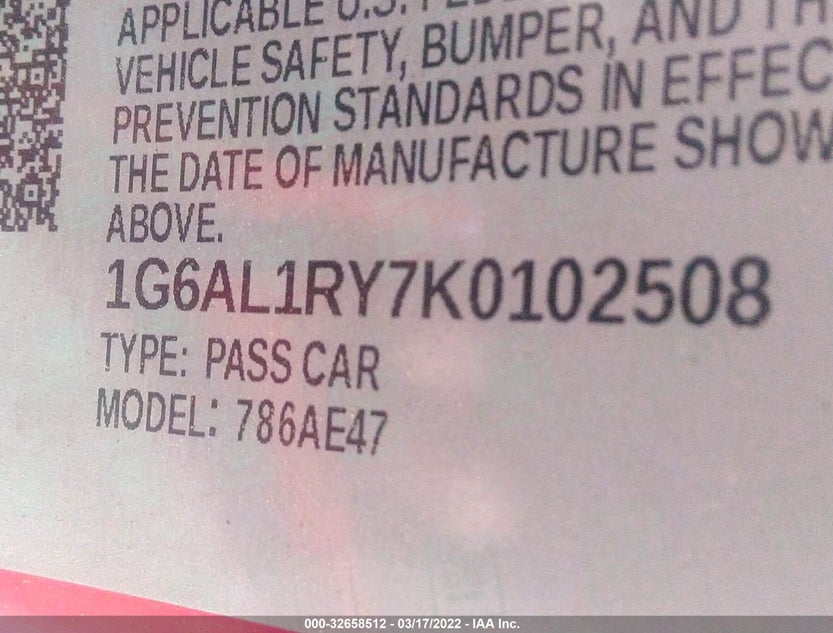 1G6AL1RY7K0102508