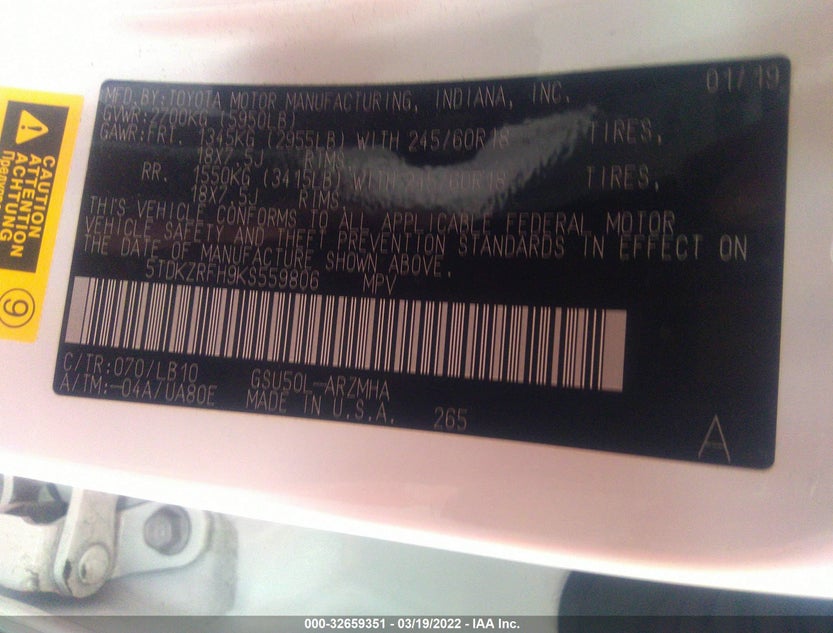 5TDKZRFH9KS559806