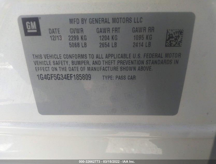 1G4GF5G34EF185809