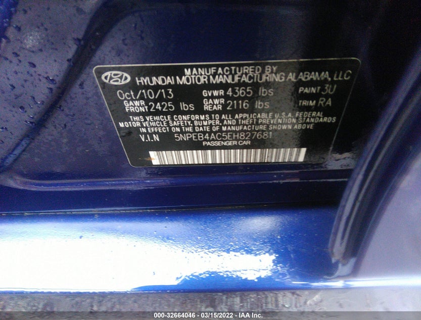 5NPEB4AC5EH827681