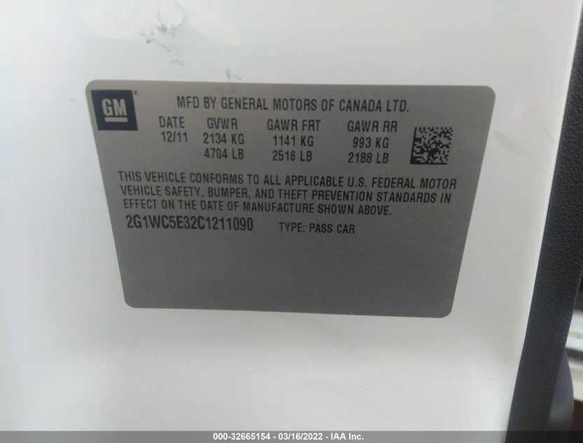 2G1WC5E32C1211090
