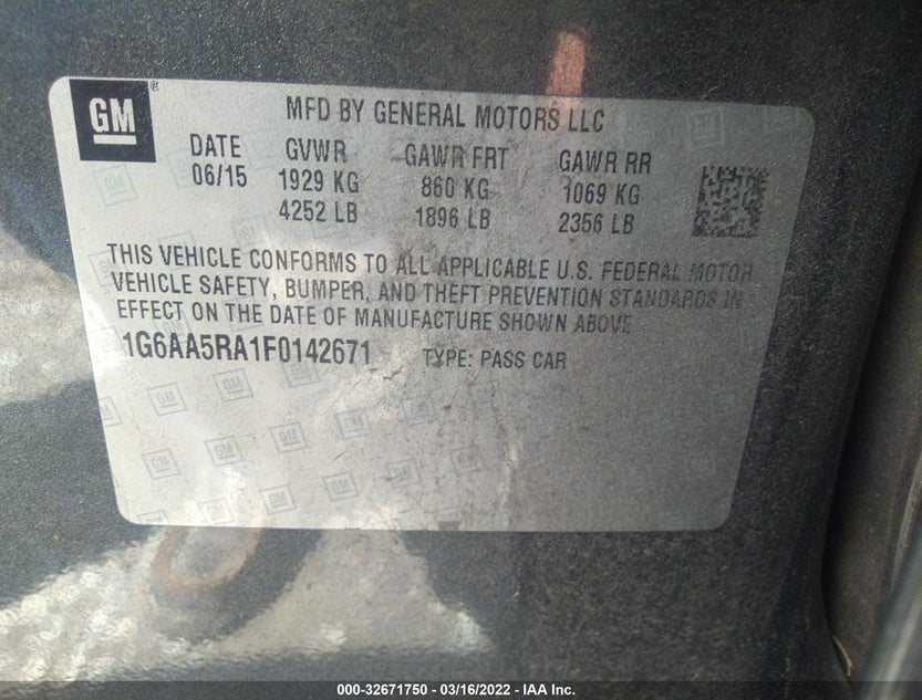 1G6AA5RA1F0142671