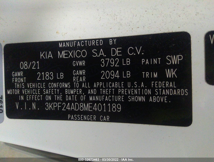 3KPF24AD8ME401189
