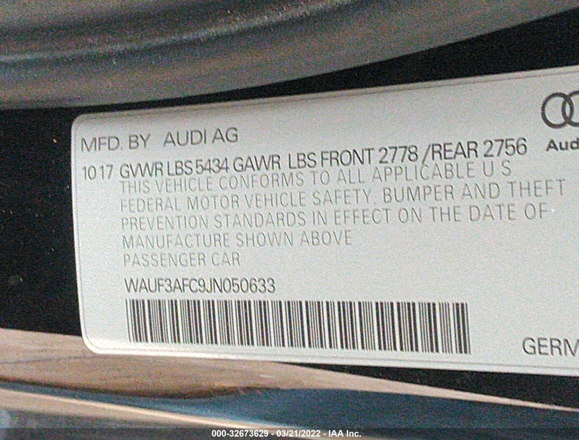 WAUF3AFC9JN050633