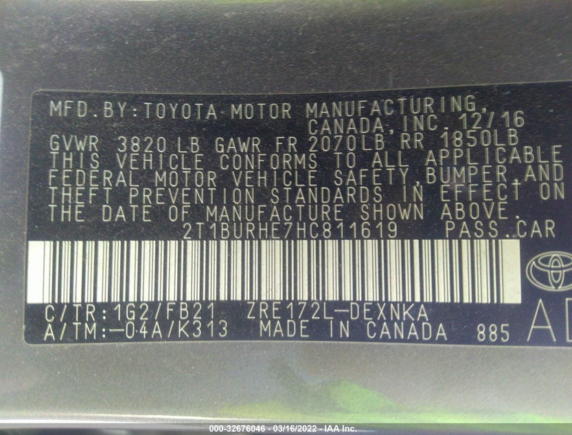 2T1BURHE7HC811619
