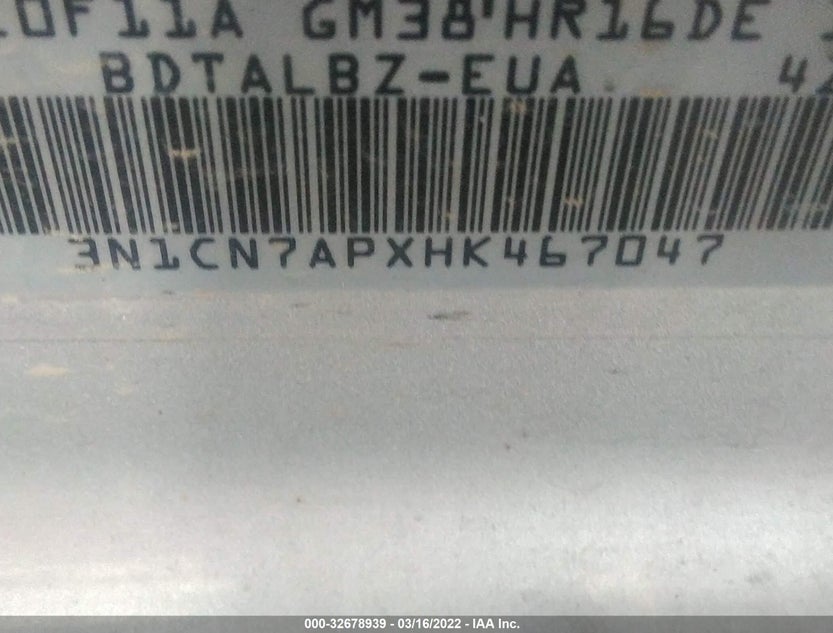 3N1CN7APXHK467047