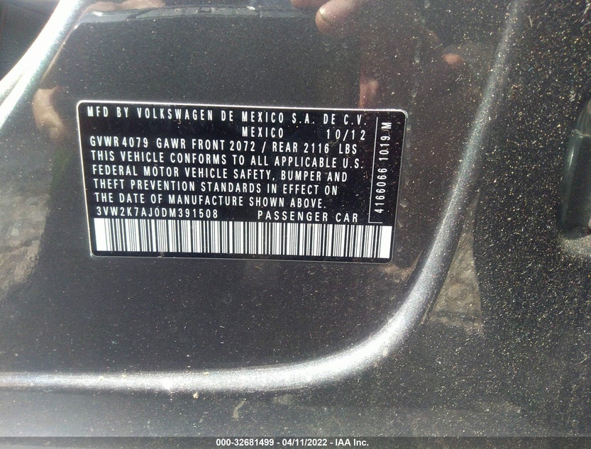 3VW2K7AJ0DM391508