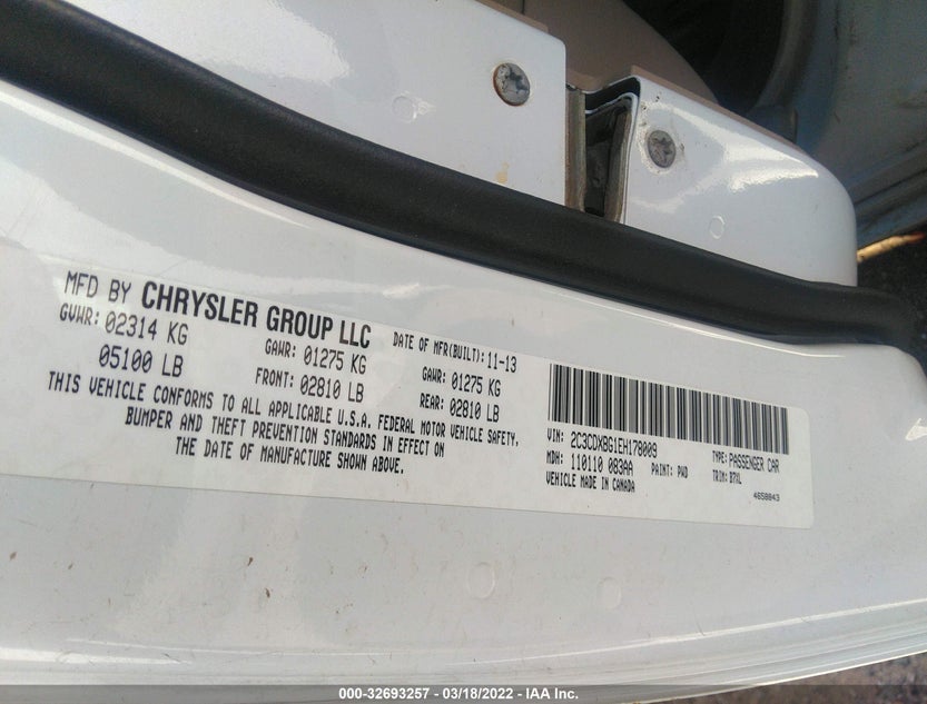 2C3CDXBG1EH178009