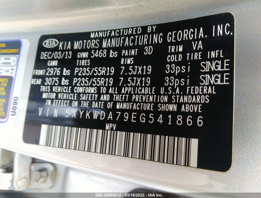 5XYKWDA79EG541866
