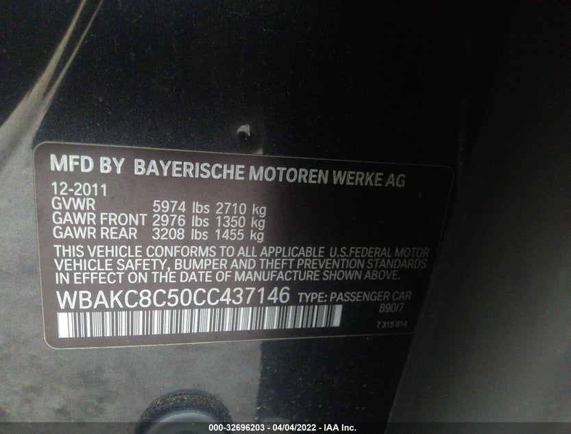WBAKC8C50CC437146