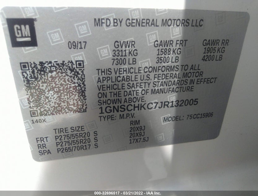 1GNSCHKC7JR132005