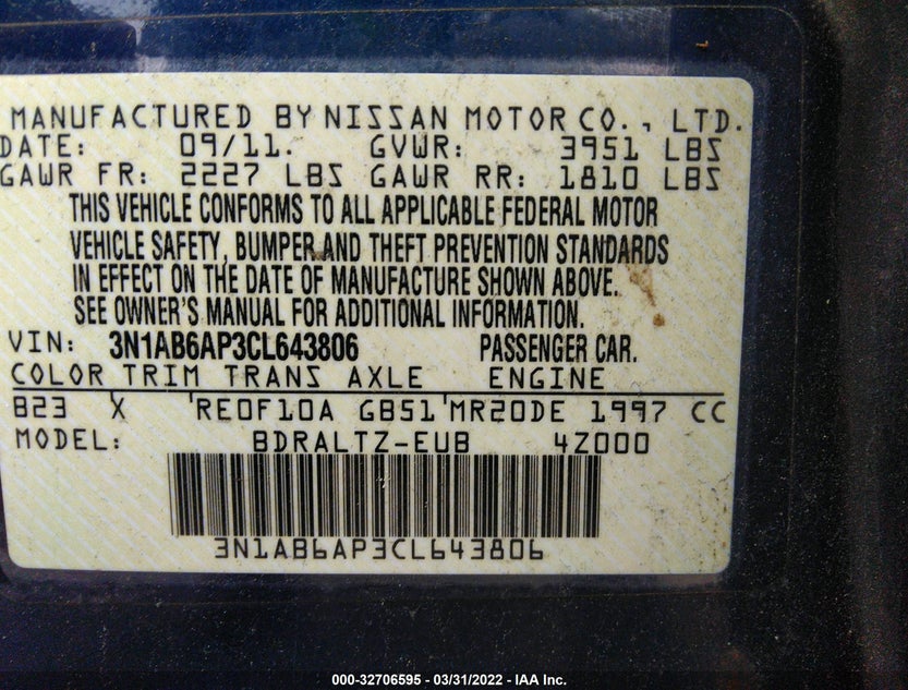3N1AB6AP3CL643806