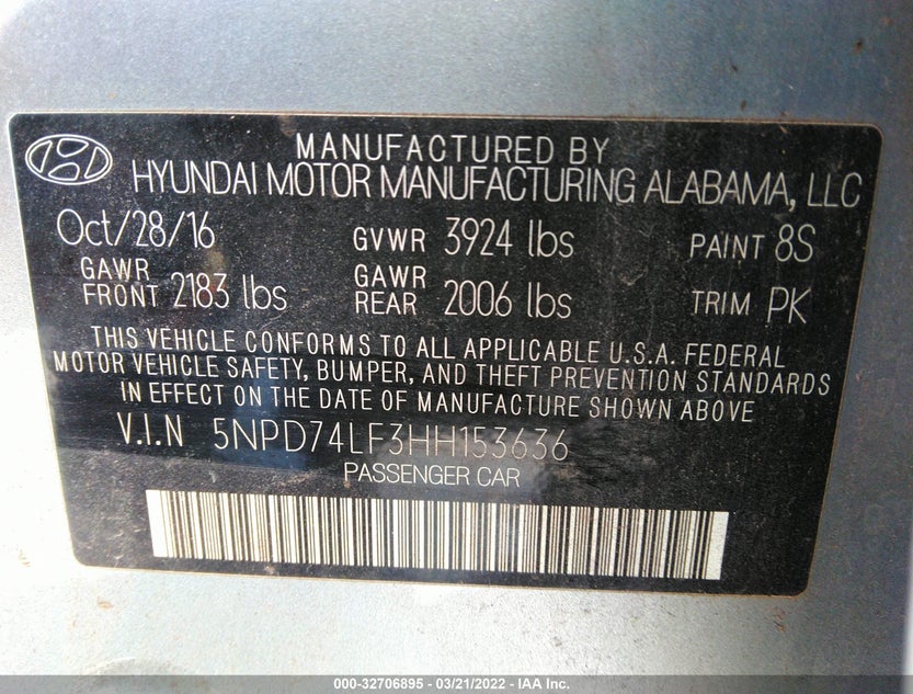 5NPD74LF3HH153636