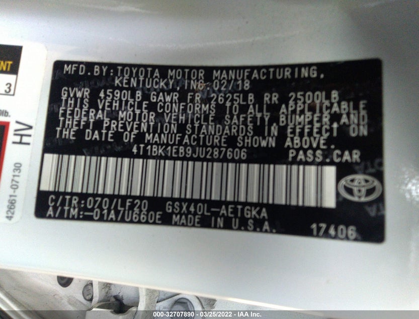4T1BK1EB9JU287606