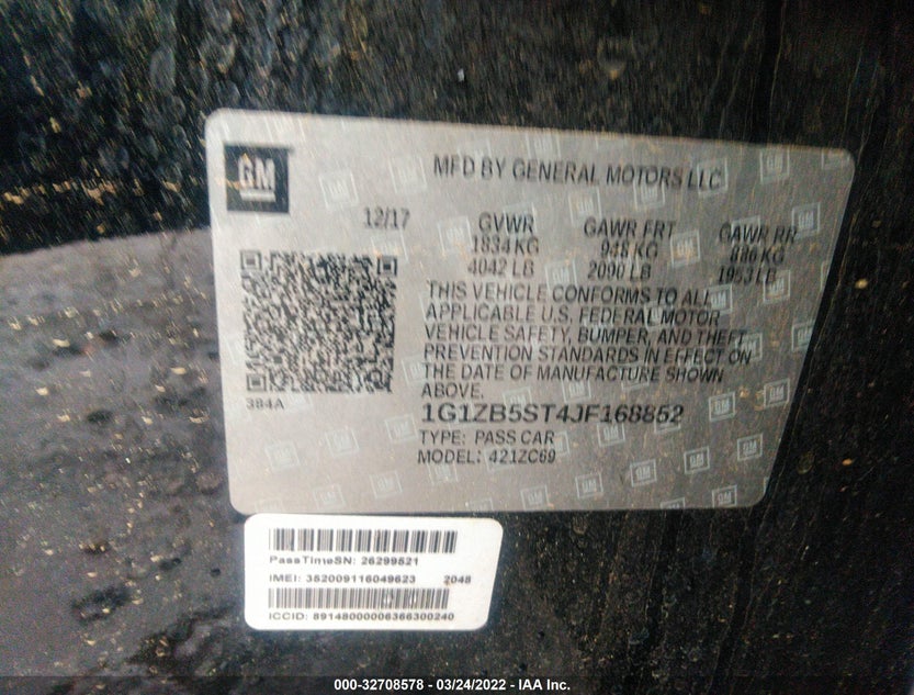 1G1ZB5ST4JF168852