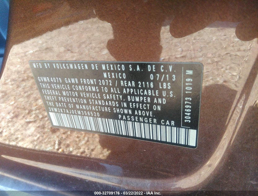 3VW2K7AJ0EM356520