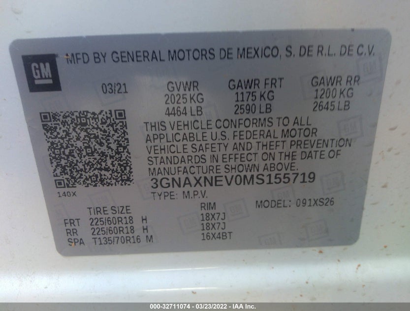 3GNAXNEV0MS155719