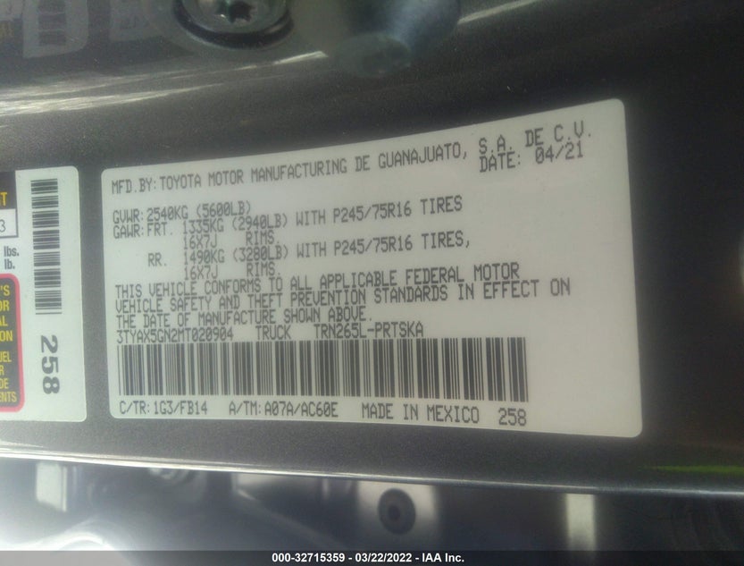 3TYAX5GN2MT020904