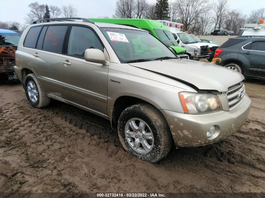 2002 Toyota Highlander Limited VIN: JTEHF21A620090953 Lot: 32732415