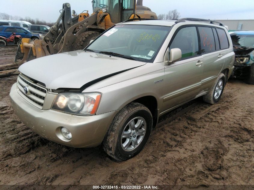 2002 Toyota Highlander Limited VIN: JTEHF21A620090953 Lot: 32732415