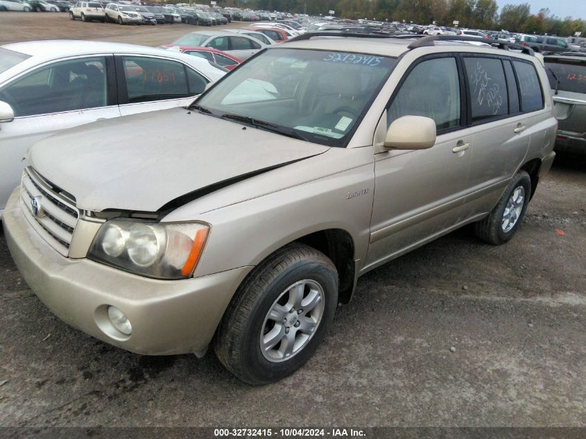 2002 Toyota Highlander Limited VIN: JTEHF21A620090953 Lot: 32732415